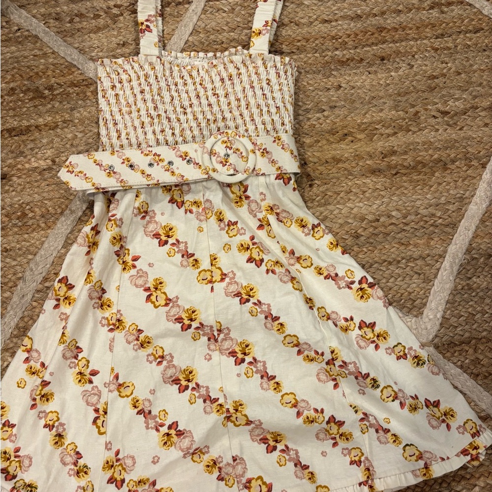 Floral Dress with Belt